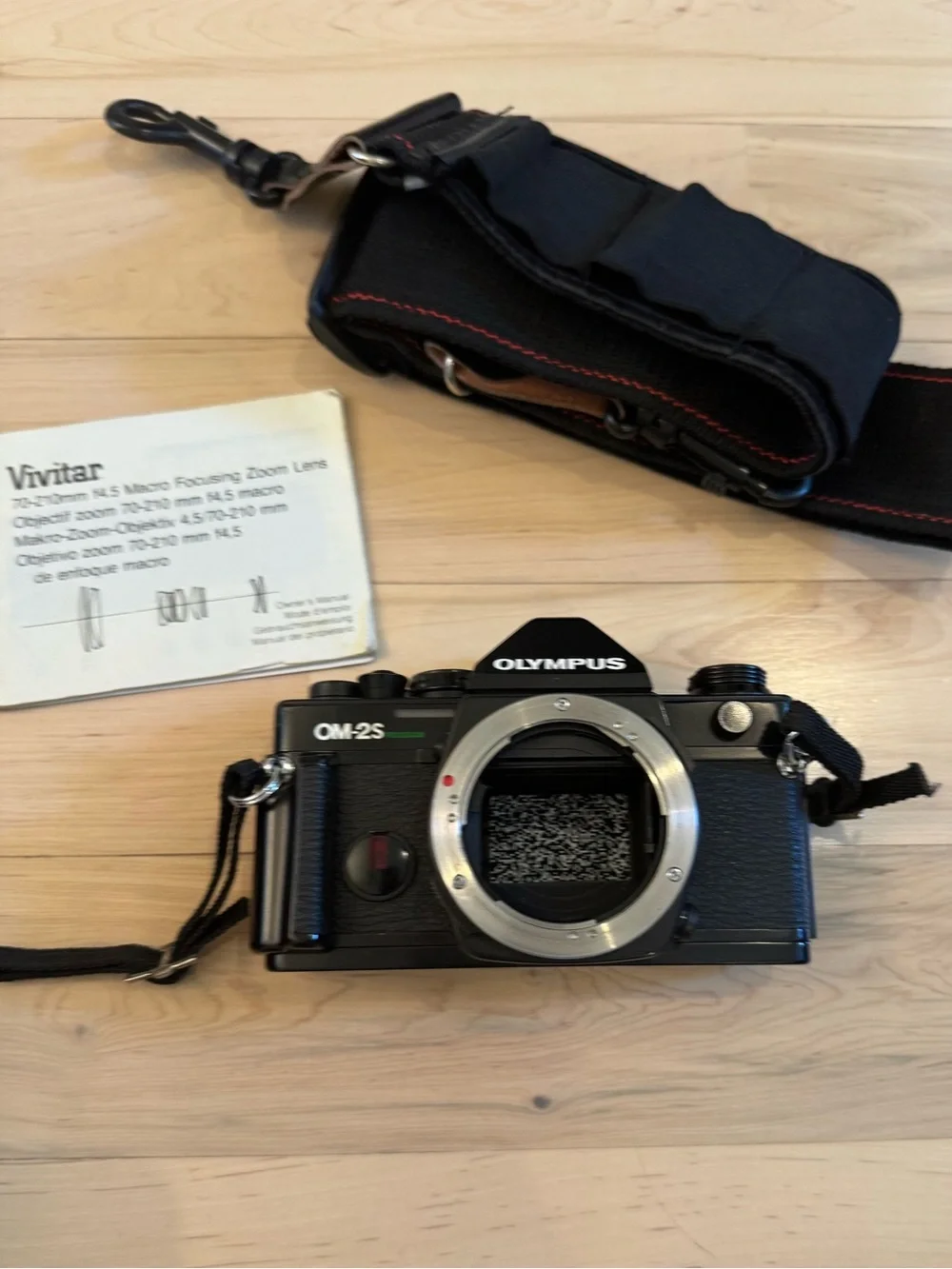 Olympus OM-2S Program 35mm SLR Film Camera Body-Vivitar 70-120mm lens